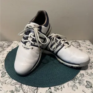 White and Navy Golf Shoes