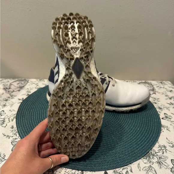 White and Navy Golf Shoes