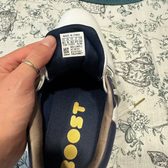 White and Navy Golf Shoes