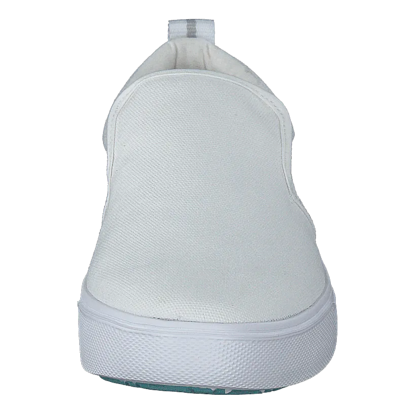 White Canvas Mn Trlt Slipon Ss White