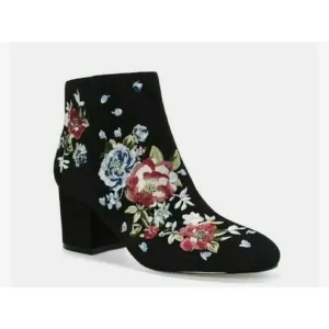White House Black Market embroidered flower boots