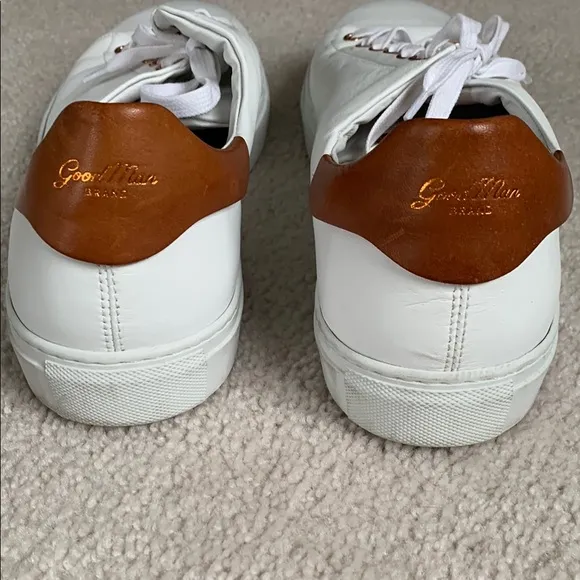 White Leather Athletic Shoes
