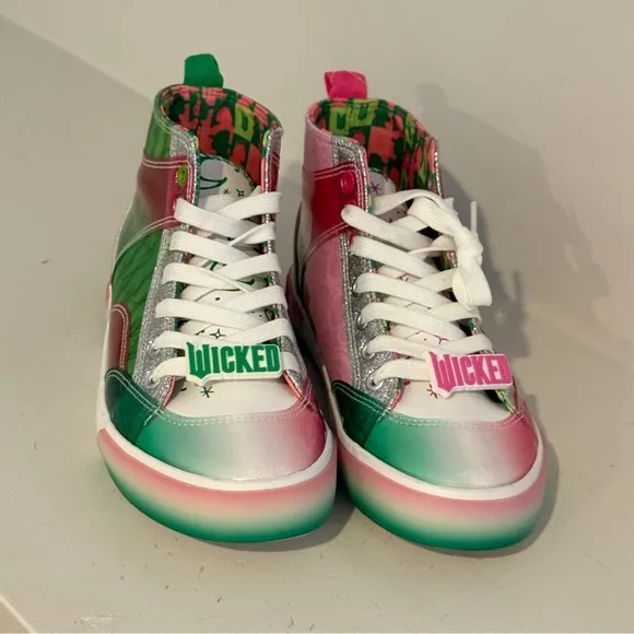 WICKED Movie Musical HIGH TOP SNEAKERS Shoes by Ground Up Women's Girls Size 9.5