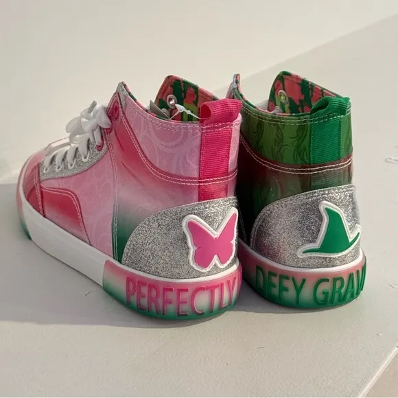 WICKED Movie Musical HIGH TOP SNEAKERS Shoes by Ground Up Women's Girls Size 9.5