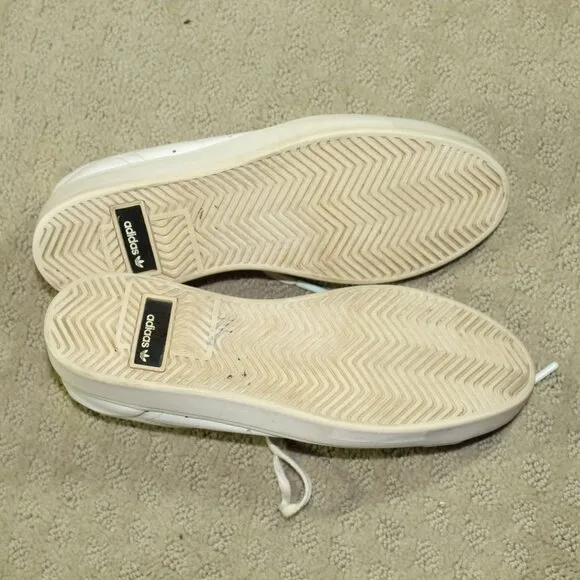 Wm Size 7 - Adidas Sleek Footwear White with Iridescent Accents Athletic Shoes
