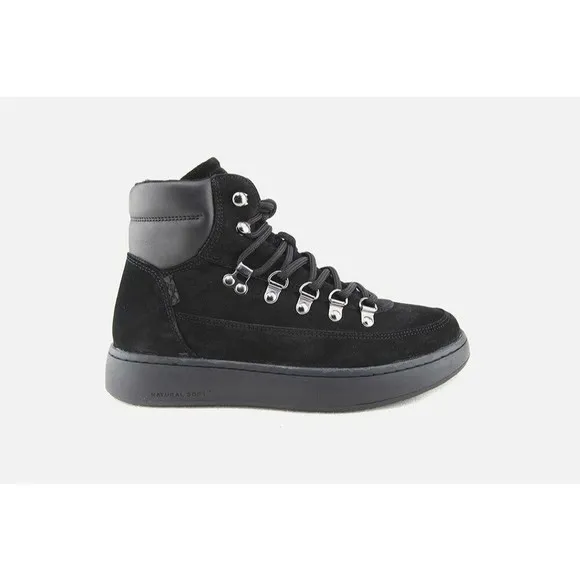 Woden Women's Iris Suede Boots Sz 6.5 (EU 38) Black