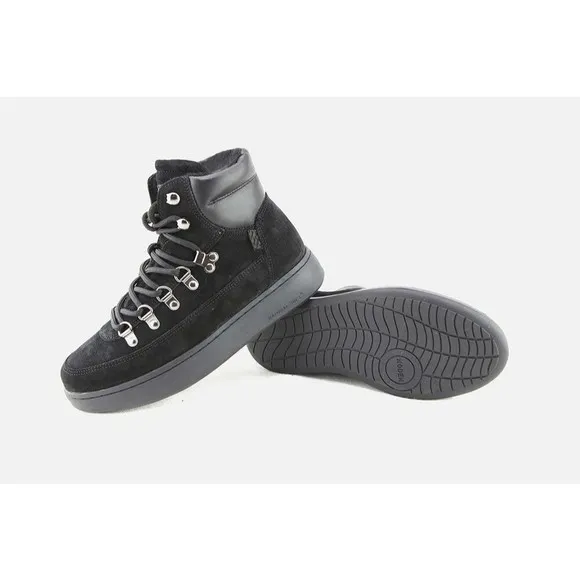 Woden Women's Iris Suede Boots Sz 6.5 (EU 38) Black