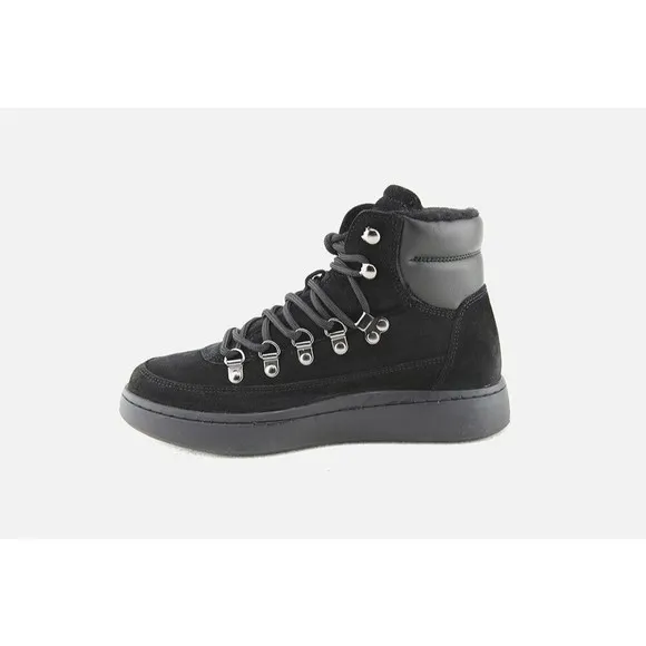 Woden Women's Iris Suede Boots Sz 6.5 (EU 38) Black