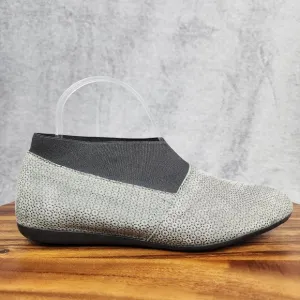 Wolky Shoes Women's 6 37 Gray Black Slip On Comfort Walking Low Top Flat Loafer