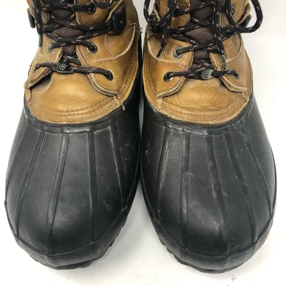 Wolverine Brown leather Blk Rubber Boots, Size 10