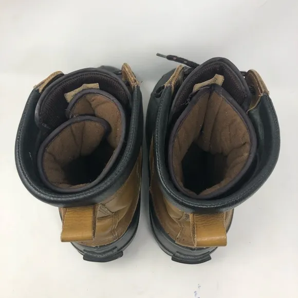 Wolverine Brown leather Blk Rubber Boots, Size 10