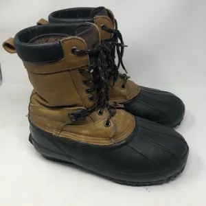 Wolverine Brown leather Blk Rubber Boots, Size 10