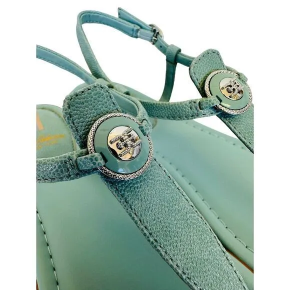Woman's Sandals Sam‎ Edelman Gigi Signet Tide Blue Size 7.5M NWB Light Weight