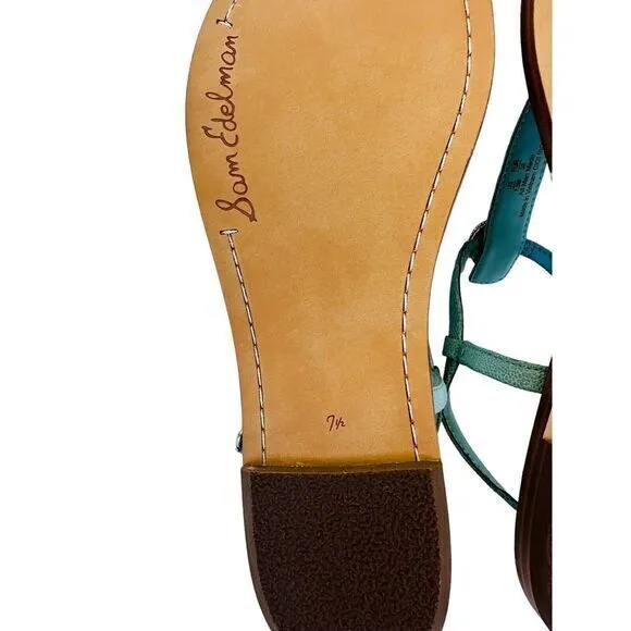 Woman's Sandals Sam‎ Edelman Gigi Signet Tide Blue Size 7.5M NWB Light Weight