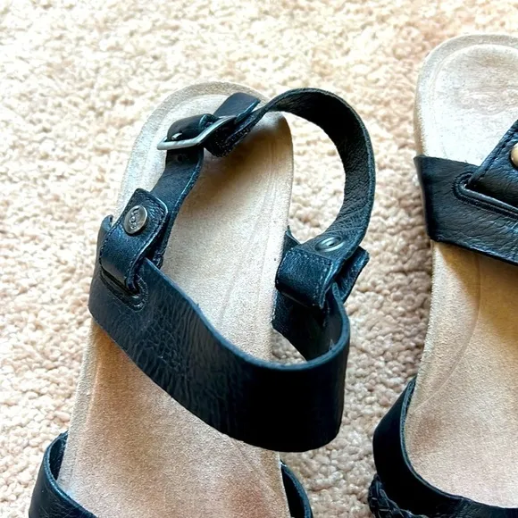 Woman’s Ugg black leather convertible sandals