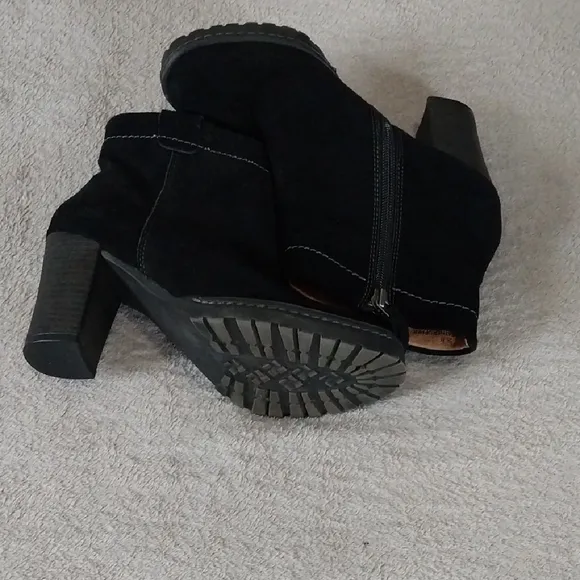 Women's Black Suede Ankle Boots