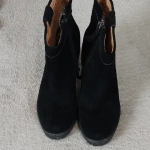 Women's Black Suede Ankle Boots