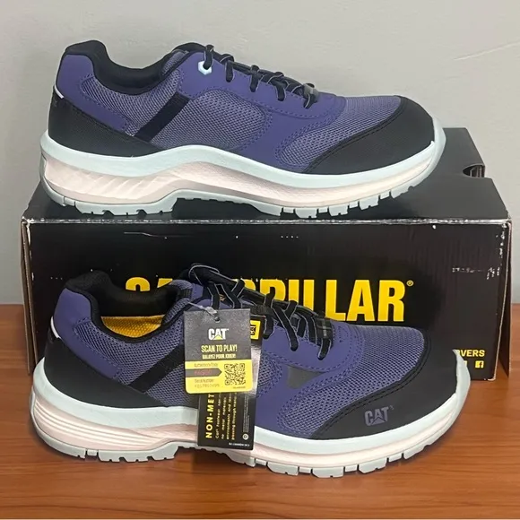 Women's Cat Quake CT ASTM Composite Toe Slip Resistant Work &amp; Safety Shoes Sz 9