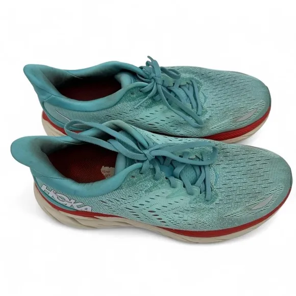 Women’s HOKA Light Blue Clifton Sneakers Trainers Running Shoes 8.5B