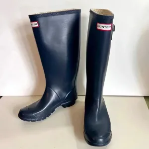 Women's Hunter Boots Navy blue Red tall Size 6