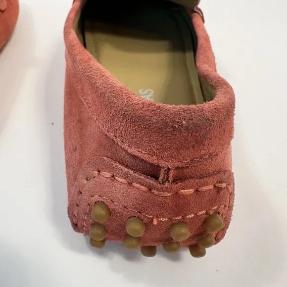 Womens Johnny Was VIVIANA MOCASSIN Pink Suede Embroidered Moccasin Shoes 6.5