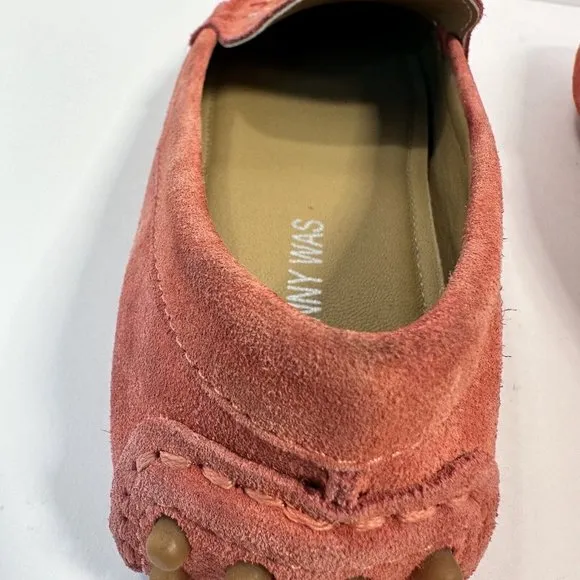 Womens Johnny Was VIVIANA MOCASSIN Pink Suede Embroidered Moccasin Shoes 6.5