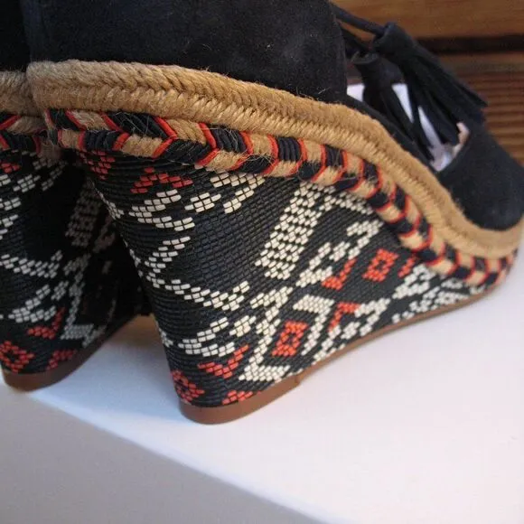 Womens  Navy 10 Wedge Sandals Shoes