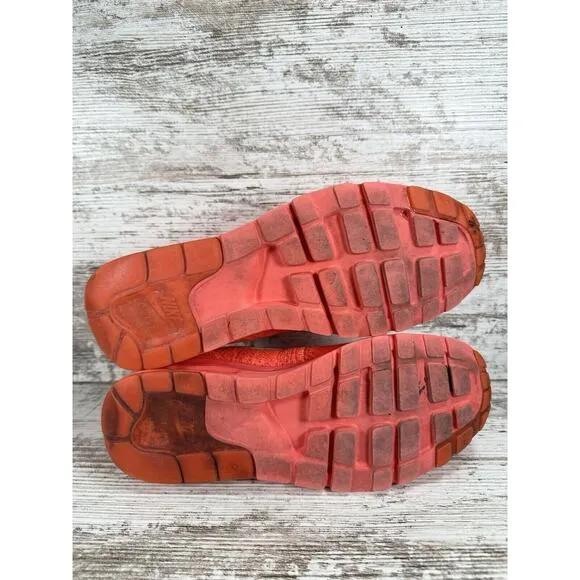 Women's Nike Air Max 1 Ultra Flyknit Bright Crimson Red Sneakers Sz 8.5 Athletic