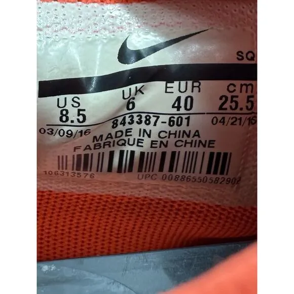 Women's Nike Air Max 1 Ultra Flyknit Bright Crimson Red Sneakers Sz 8.5 Athletic
