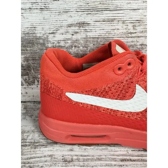 Women's Nike Air Max 1 Ultra Flyknit Bright Crimson Red Sneakers Sz 8.5 Athletic