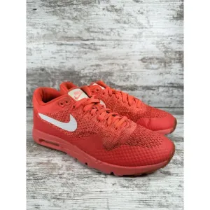 Women's Nike Air Max 1 Ultra Flyknit Bright Crimson Red Sneakers Sz 8.5 Athletic