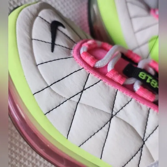 Women's NIKE MX-720-818 white pink blast ghost green sneakers shoes