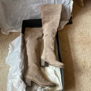 Women’s Rag&amp;Bone Ashley over the knee in stone suede tall boots