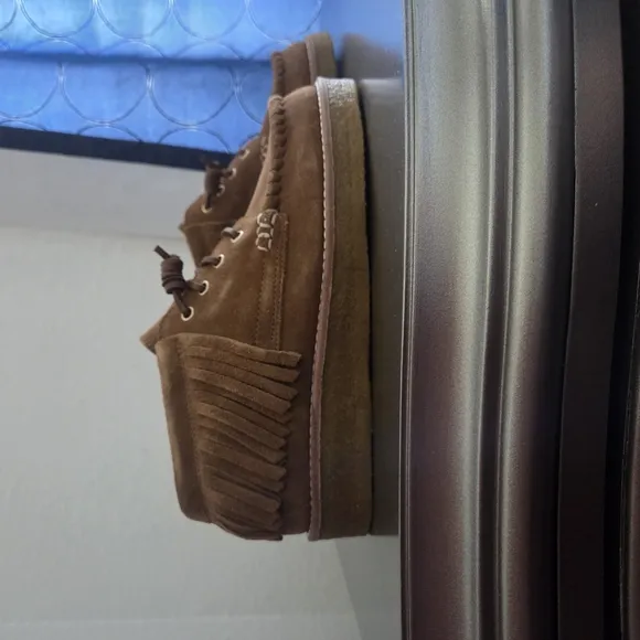 Women's Sperry X Rebecca Minkoff Brown Suede Moccasin Shoes