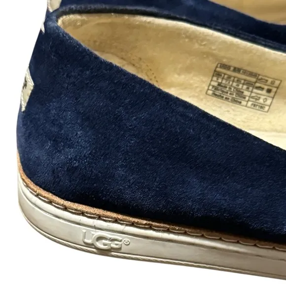 Women’s Ugg Kammi Slip Ons Size 9 Blue Suede Loafers Shoes