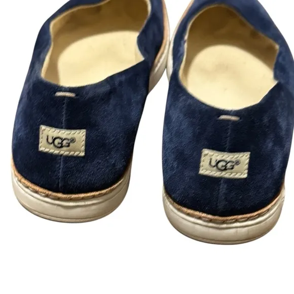 Women’s Ugg Kammi Slip Ons Size 9 Blue Suede Loafers Shoes