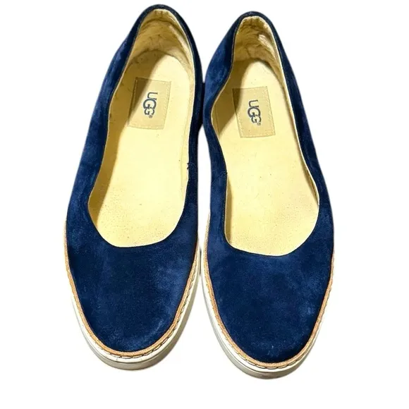 Women’s Ugg Kammi Slip Ons Size 9 Blue Suede Loafers Shoes