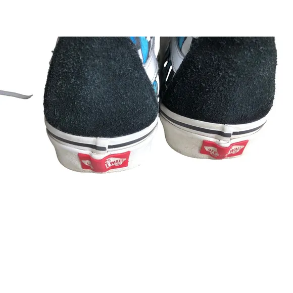 Women’s Vans Sneakers, Black &amp; Blue Checkered Butterfly, Size 8.5
