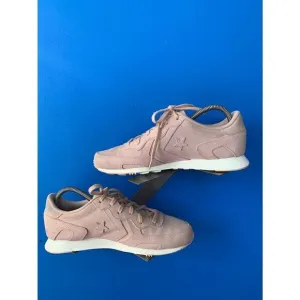 Women’s Pink Suede Converse Tie Sneaker Shoes US 8.5