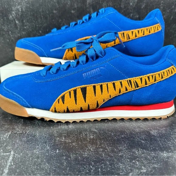 X FROSTED FLAKES ROMA MENS SHOES SIZE 10 TONY THE TIGER STRIPE KELLOGGS SUEDE