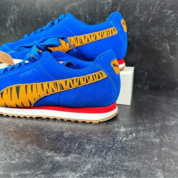 X FROSTED FLAKES ROMA MENS SHOES SIZE 10 TONY THE TIGER STRIPE KELLOGGS SUEDE