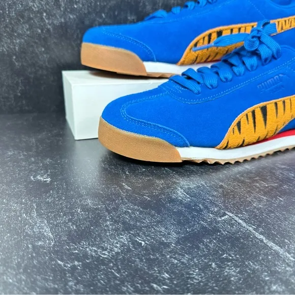 X FROSTED FLAKES ROMA MENS SHOES SIZE 10 TONY THE TIGER STRIPE KELLOGGS SUEDE