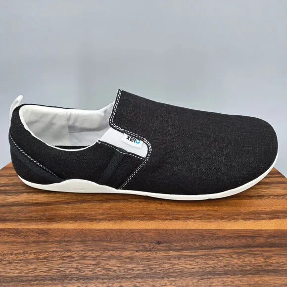 Xero Aptos Shoes Men's 15 Black Canvas Barefoot Minimalist Athletic Sneakers