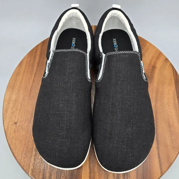 Xero Aptos Shoes Men's 15 Black Canvas Barefoot Minimalist Athletic Sneakers