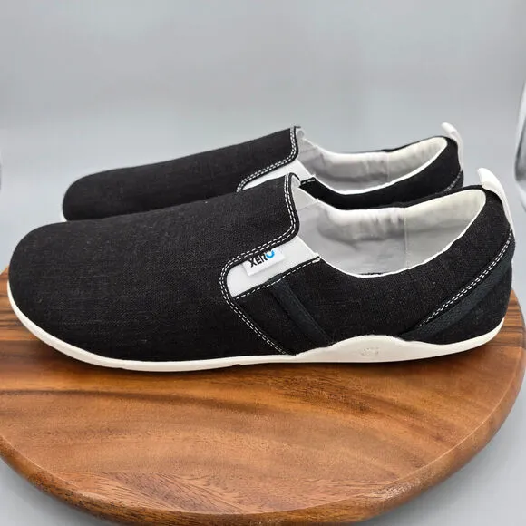 Xero Aptos Shoes Men's 15 Black Canvas Barefoot Minimalist Athletic Sneakers
