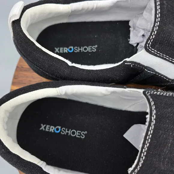 Xero Aptos Shoes Men's 15 Black Canvas Barefoot Minimalist Athletic Sneakers
