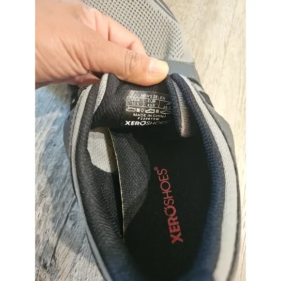Xero Shoes Mens Zelen Gray Mesh Running &amp; Training Size 10.5 M