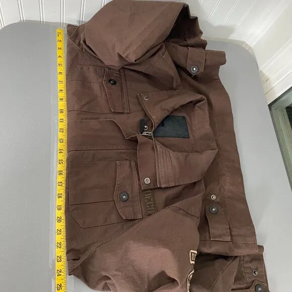 Y2K DC Shoes Mens Admiral Canvas Jacket Size M Utility Grunge Skater Patch Coat