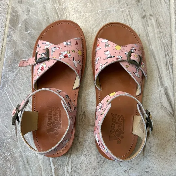 Young Soles Sonny Pink Sandals, Size 34 EU, 3 US