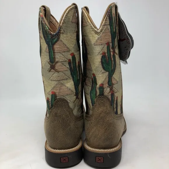 Youth Twisted X Cactus Print Cowboy Boots